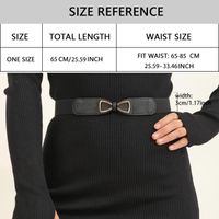 Simple Style Solid Color Elastic Band Women's Leather Belts main image 2