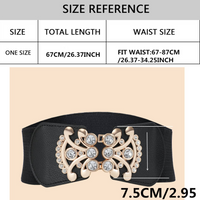 Simple Style Printing Elastic Band Inlay Rhinestones Women's Leather Belts main image 2