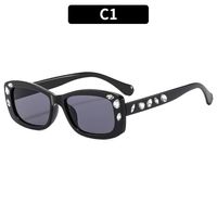 Elegant Glam Luxurious Color Block Ac Square Full Frame Women's Sunglasses sku image 1