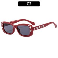 Elegant Glam Luxurious Color Block Ac Square Full Frame Women's Sunglasses sku image 2