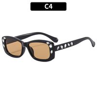 Elegant Glam Luxurious Color Block Ac Square Full Frame Women's Sunglasses sku image 4
