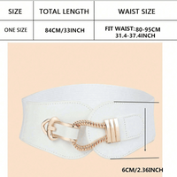Casual Solid Color Pu Leather Buckle Women's Leather Belts main image 2