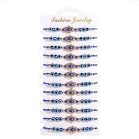 Simple Style Geometric Devil's Eye Alloy Glass Rope Inlay Rhinestones Women's Bracelets 1 Set sku image 7