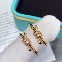 Sterling Silver Rose Gold Plated Silver Plated Elegant Lady Streetwear Inlay Printing Zircon Rings main image 2