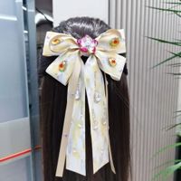 Women's Simple Style Floral Bow Knot Artificial Gemstones Cloth Artificial Gemstones Hair Clip main image 5