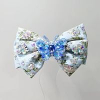 Women's Simple Style Bow Knot Artificial Crystal Cloth Artificial Gemstones Hair Clip sku image 4