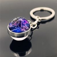 Fashion Constellation Stainless Steel Plating Glass Keychain main image 5
