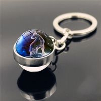 Fashion Constellation Stainless Steel Plating Glass Keychain main image 6