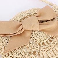 Women's Small Polyester Cotton Straw Bow Knot Vacation Streetwear Zipper Straw Bag main image 4