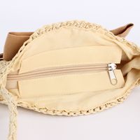 Women's Small Polyester Cotton Straw Bow Knot Vacation Streetwear Zipper Straw Bag main image 5