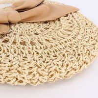 Women's Small Polyester Cotton Straw Bow Knot Vacation Streetwear Zipper Straw Bag main image 3