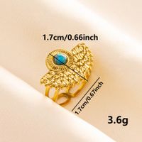 304 Stainless Steel Simple Style Inlay Solid Color Artificial Gemstones Rings main image 8