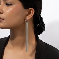 1 Pair Simple Style Tassel Zinc Alloy Drop Earrings main image 6