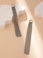 1 Pair Simple Style Tassel Zinc Alloy Drop Earrings main image 3