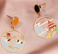 1 Pair Simple Style Classic Style Color Block Alloy Drop Earrings sku image 4