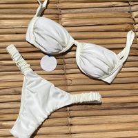 Women's Solid Color 2 Pieces Set Bikinis Swimwear main image 3