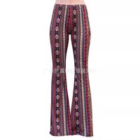 Women's Holiday Party Beach Vintage Style Argyle Elephant Full Length Printing Casual Pants Flared Pants main image 4
