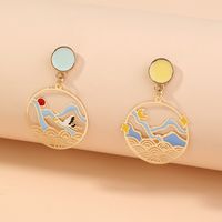1 Pair Simple Style Classic Style Color Block Alloy Drop Earrings sku image 3