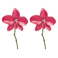 1 Pair Elegant Vacation Flower Plating Inlay Alloy Rhinestones Gold Plated Drop Earrings sku image 4
