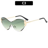 Modern Style Color Block Pc Special-Shaped Mirror Frameless Women's Sunglasses sku image 3