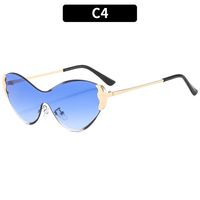 Modern Style Color Block Pc Special-Shaped Mirror Frameless Women's Sunglasses sku image 4