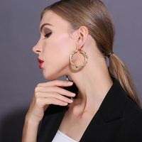 1 Pair Retro Solid Color Plating Copper Earrings main image 1
