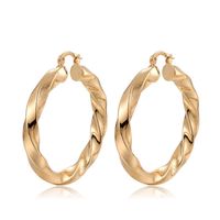 1 Pair Retro Solid Color Plating Copper Earrings main image 2