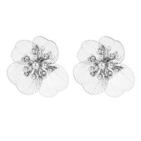 1 Pair Casual Vacation Flower Plating Alloy Gold Plated Silver Plated Ear Studs main image 5