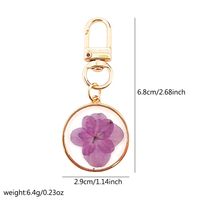 Casual Vacation Simple Style Flower Alloy Resin Keychain main image 5