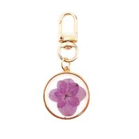 Casual Vacation Simple Style Flower Alloy Resin Keychain main image 3