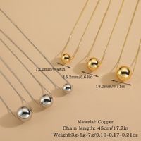 Wholesale Simple Style Ball Copper Plating Necklace main image 2