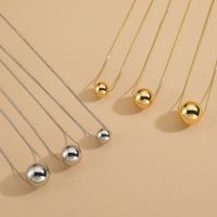 Wholesale Simple Style Ball Copper Plating Necklace main image 1