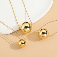 Wholesale Simple Style Ball Copper Plating Necklace main image 5