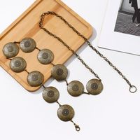 Casual Vintage Style Ethnic Style Solid Color Alloy Women's Waist Chain main image 7
