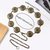 Casual Vintage Style Ethnic Style Solid Color Alloy Women's Waist Chain sku image 3