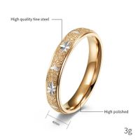 304 Stainless Steel 18K Gold Plated Hip-Hop Retro Plating Solid Color Rings main image 3