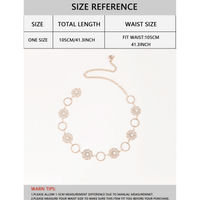 IG Style Simple Style Circle Alloy Inlay Rhinestones Pearl Women's Chain Belts main image 2