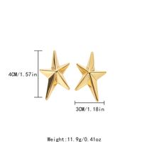 1 Pair Classic Style Streetwear Pentagram Plating 304 Stainless Steel Gold Plated Ear Studs sku image 1