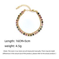 Modern Style Classic Style Geometric Natural Stone Copper 18K Gold Plated Bracelets In Bulk main image 2