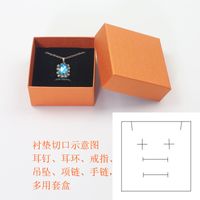 Caja De Anillo Bowknot Exhibición De Joyas Regalo Colgante Collar Caja De Pendientes sku image 4