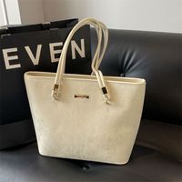 Women's Medium Pu Leather Solid Color Basic Classic Style Zipper Tote Bag main image 4