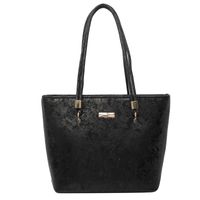 Women's Medium Pu Leather Solid Color Basic Classic Style Zipper Tote Bag sku image 1