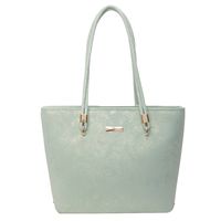 Women's Medium Pu Leather Solid Color Basic Classic Style Zipper Tote Bag sku image 4