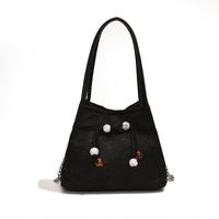 Women's Medium Pu Leather Solid Color Elegant Classic Style Sewing Thread Magnetic Buckle Crossbody Bag sku image 1