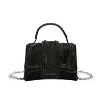 Women's Medium Pu Leather Solid Color Vintage Style Classic Style Magnetic Buckle Crossbody Bag sku image 1