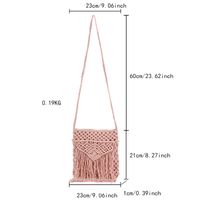 Women's Small Cotton Polyester Cotton Geometric Ethnic Style Beach Zipper Crossbody Bag main image 2