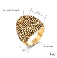 Hip-Hop Retro Solid Color 304 Stainless Steel Plating 18K Gold Plated Men's main image 4