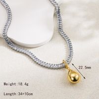 Wholesale Elegant Vintage Style Simple Style Round Water Droplets Heart Shape Copper Plating Three-dimensional Inlay 18K Gold Plated Zircon Pendant Necklace sku image 3