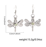 1 Pair IG Style Lady Novelty Dragonfly Inlay Copper Zinc Alloy Resin Drop Earrings main image 4