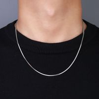 201 Stainless Steel Hip-Hop Solid Color Necklace main image 3